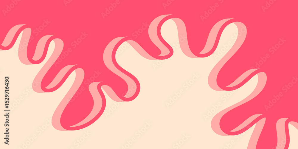 Poster the unique wavy forms create a dynamic and fluid visual, reminiscent of dripping paint or melted can