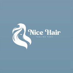 Obraz premium Women hair logo design concept