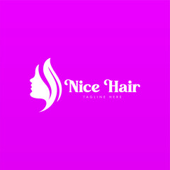Women hair logo design concept