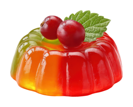 Delicious gelatin dessert with berries bright colors food sweet treat