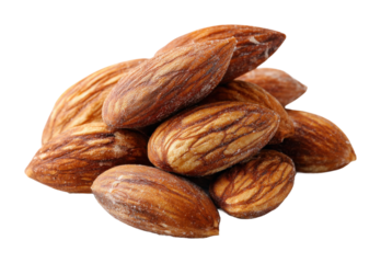 Nutritious almonds on food healthy snacks natural environment