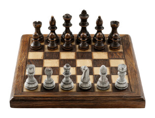 Strategic chess match game board high-quality perspective