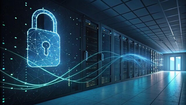 Data center security network cyber protection lock
