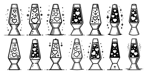 engraved lava lamp retro collection