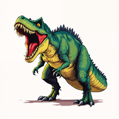 Fototapeta premium Tyrannosaurus Dinosaur vector illustration isolated