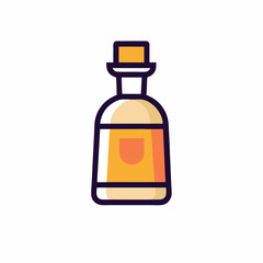 Perfume Bottle Vector Icon – Minimal Line Style on White Background