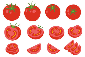 tomato vector logo isolated on white background.