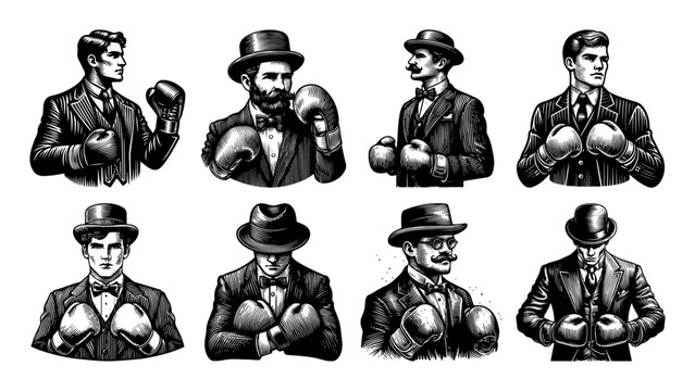 vintage boxer portraits collection