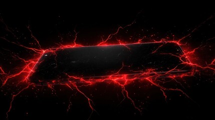 Crimson Energy: Smartphone engulfed in fiery plasma