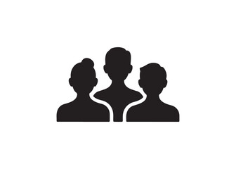 People profile avatars, a diverse set of human head silhouettes symbolizing communication, business, and social connections