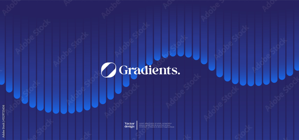 Poster minimal geometric background. gradient linear pattern composition. eps10 vector.