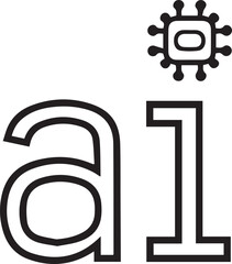 AI Logo with Chip Graphic