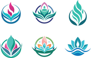 Elegant Floral Logos Collection: Scalable Designs for Branding and Wellness Businesses