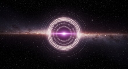 Abstract 3D Space Scene of Galaxy Nebula and Starfield Background