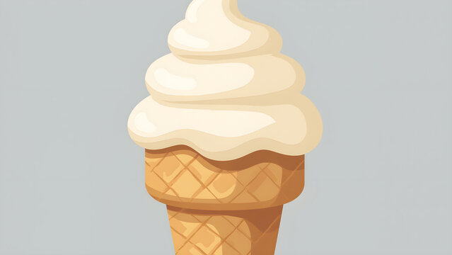 An ice cream cone with whipped cream on top