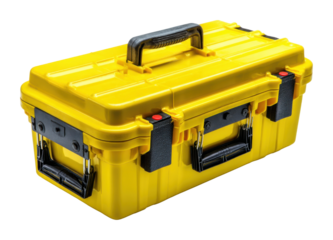 Storage solutions durable yellow tool box for home improvement projects workspace