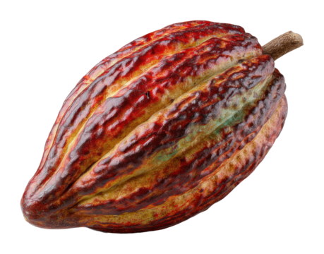 Harvesting cocoa pods in a tropical farm nature vibrant environment organic concept