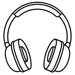 headphone line line art vector