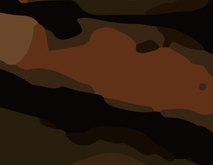 Obraz premium Brown Camouflage Abstract Background. Earth Tone Camo Texture Design. Dark Brown Military Camo Pattern. Abstract Forest Terrain Wallpaper. Woodland Camouflage Art Background. Organic Brown CamoSurface