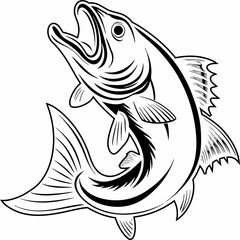 fish logo icon silhouette vector art