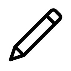 Simple pencil icon drawing for website design. Pencil illustration is perfect for school supplies, stationery, or art projects. This pencil image is ideal for app icons or website interface elements.