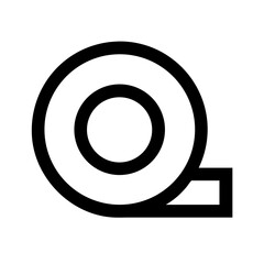Adhesive tape roll icon. Simple sticky tape roll illustration.  Perfect sticky tape symbol for packaging design. This versatile sticky tape image is ideal for creating clear and functional icons.