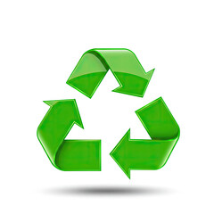 Obraz premium recycle symbol on white background