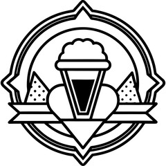 Classic Vibes line art vector