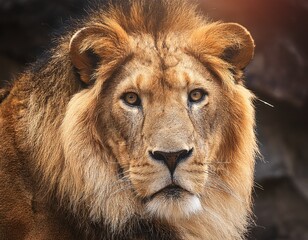 Naklejka premium lion in the zoo
