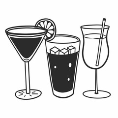 Vector image of the champagne glasses icon.
