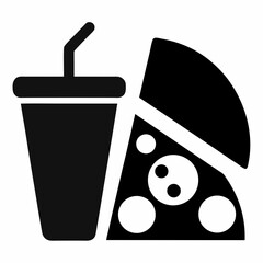 Obraz premium fast food icon set 