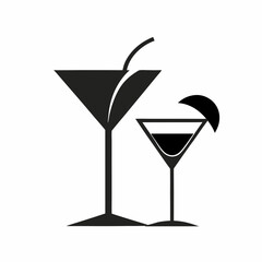 Vector image of the champagne glasses icon.
