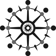 Obraz premium set of black and white icons of people