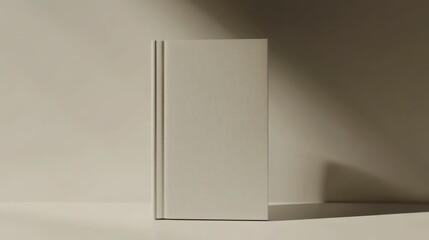 Elegant book cover mockup with bold design standing tall on a background, wallpaper AI generated image