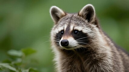 Fototapeta premium raccoon in the grass