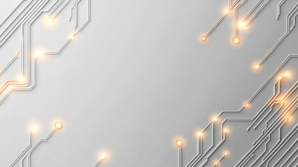 White background of neon circuit, leaving space for mockup usage, wallpaper AI generated image