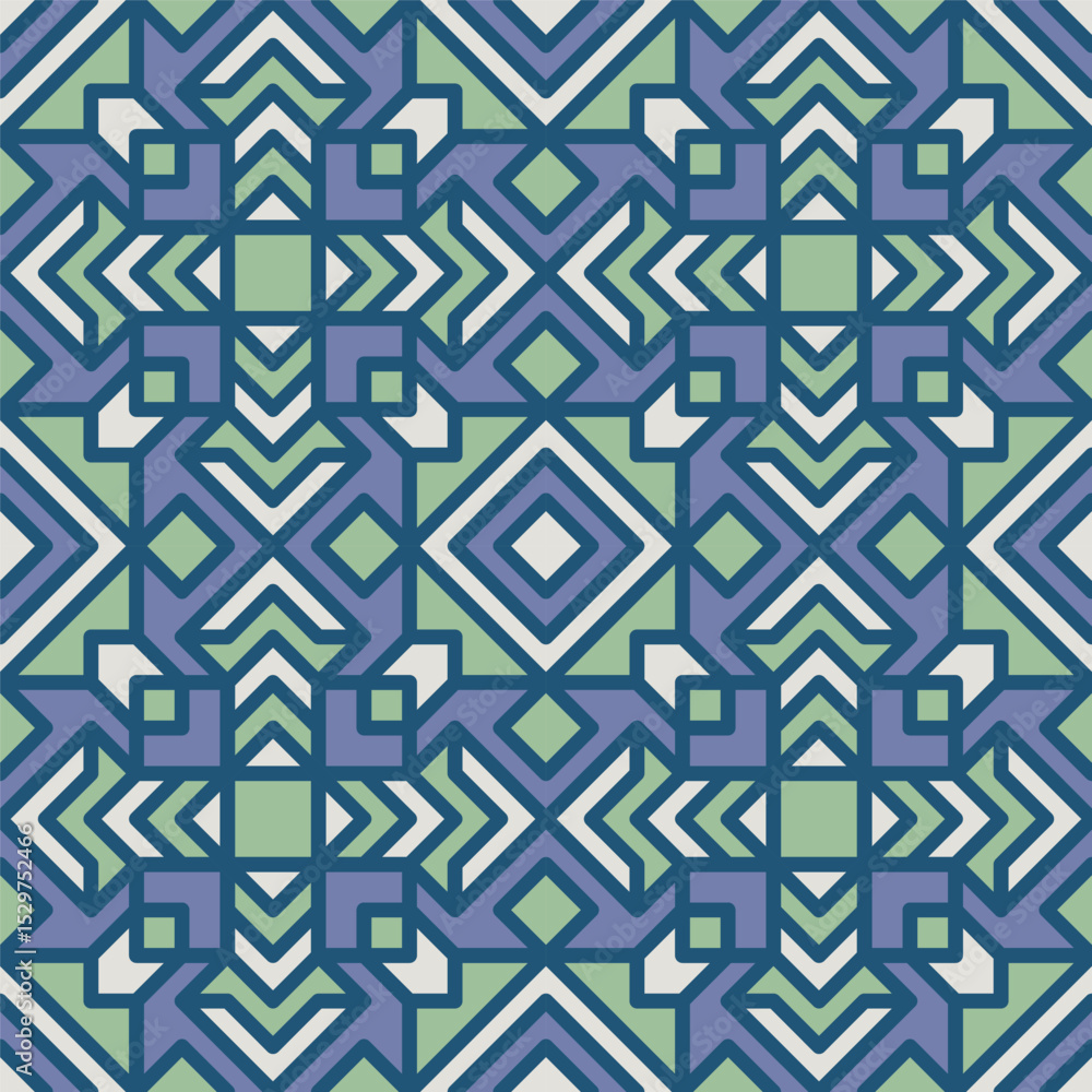 Poster geometric seamless pattern with diamonds and abstract shapes in neutral colors