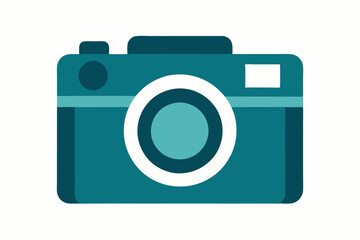 Vintage Camera Icon – Sleek Retro Outline Vector on White Background


