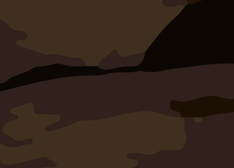 camouflage-style abstract pattern in earthy brown and orange tones. The design includes irregular, fluid shapes in varying shades, Burnt orange, Sienna, Tan, Chocolate brown, Dark coffee black wall