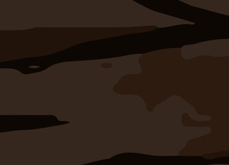 camouflage-style abstract pattern in earthy brown and orange tones. The design includes irregular, fluid shapes in varying shades, Burnt orange, Sienna, Tan, Chocolate brown, Dark coffee black wall