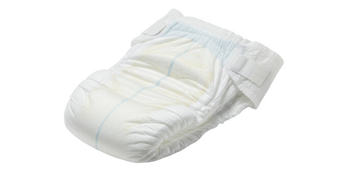 Isolated Baby Diaper