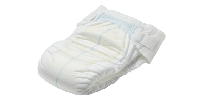 Isolated Baby Diaper