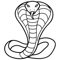 Fototapeta premium Cobra line art vector