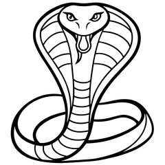 Fototapeta premium Cobra line art vector