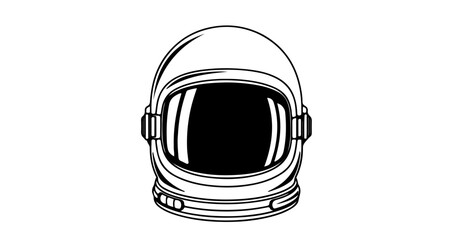 Fototapeta premium Astronaut Helmet Bold Vector - Futuristic Space Explorer Icon 