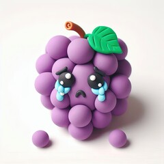 grape sad character
