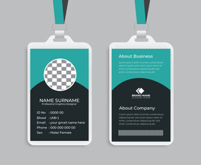 Company staff id card design template
