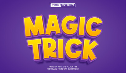 Editable 3d text style effect - Magic Trick text effect Template