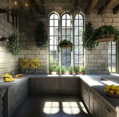 Gothic style inspired kitchen