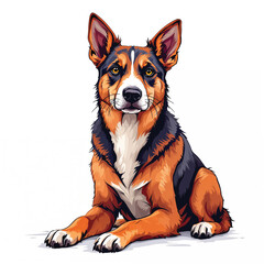 Foxhound dog Vector Illustration isolated